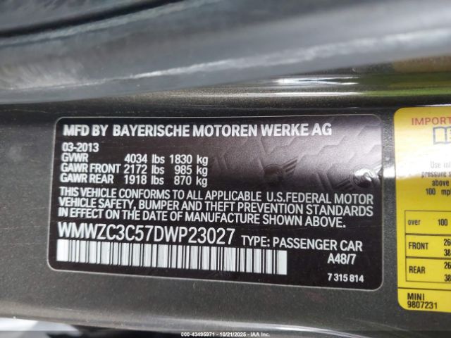 2013 MINI COUNTRYMAN WMWZC3C57DWP23027 Photo 8