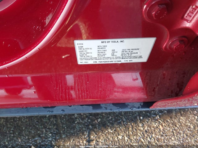 2024 TESLA MODEL Y 7SAYGDEE4RF157669 Photo 8