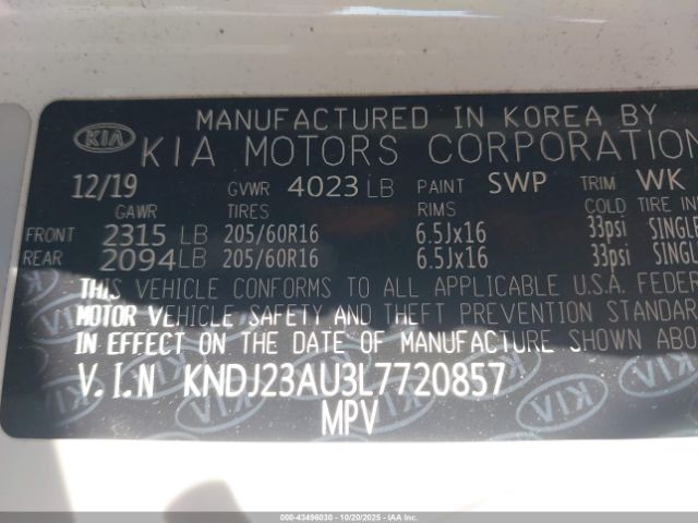 2020 KIA SOUL KNDJ23AU3L7720857 Photo 8