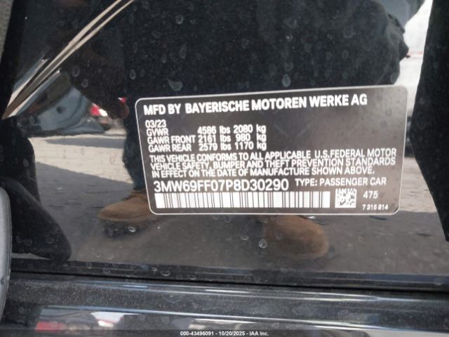 2023 BMW 330I 3MW69FF07P8D30290 Photo 8