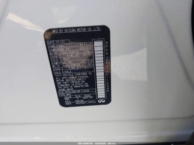 2021 INFINITI QX50 3PCAJ5BA7MF116548 Photo 8