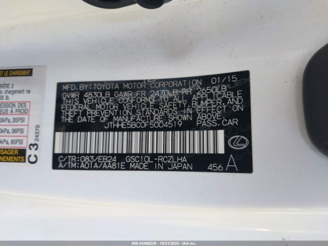 2015 LEXUS RC 350 JTHHE5BC0F5004519 Photo 8