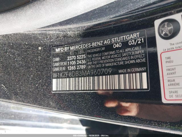 2021 MERCEDES-BENZ E 350 W1KZF8DB3MA960709 Photo 8