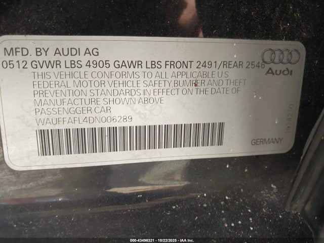 2013 AUDI A4 WAUFFAFL4DN006289 Photo 8