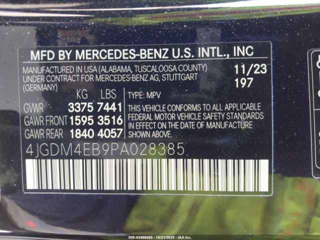 2023 MERCEDES-BENZ EQS 580 SUV 4JGDM4EB9PA028385 Photo 8