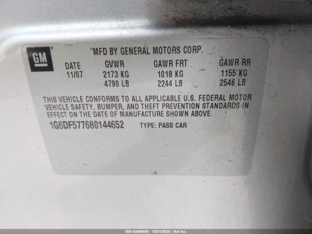 2008 CADILLAC CTS 1G6DF577680144652 Photo 8