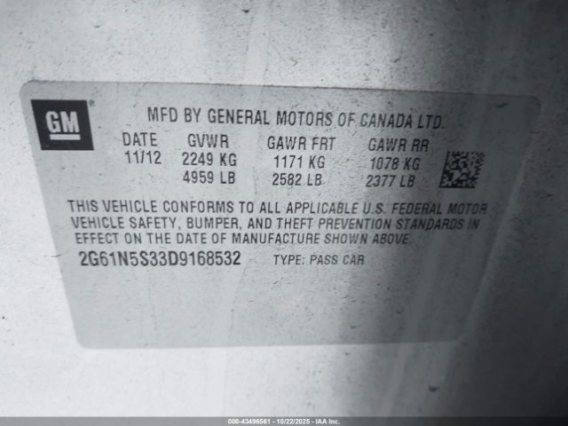 2013 CADILLAC XTS 2G61N5S33D9168532 Photo 8