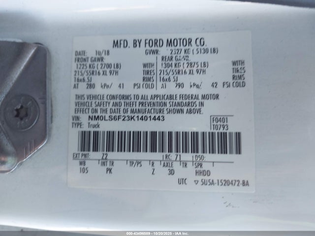Ford Transit Connect Xlt 2019 NM0LS6F23K1401443 Image 9