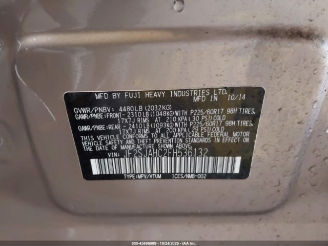 2015 SUBARU FORESTER JF2SJAHC2FH536132 Photo 8