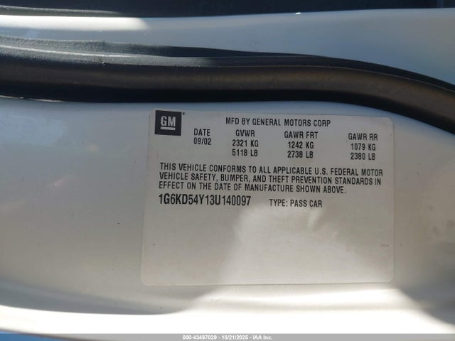 2003 CADILLAC DEVILLE 1G6KD54Y13U140097 Photo 8