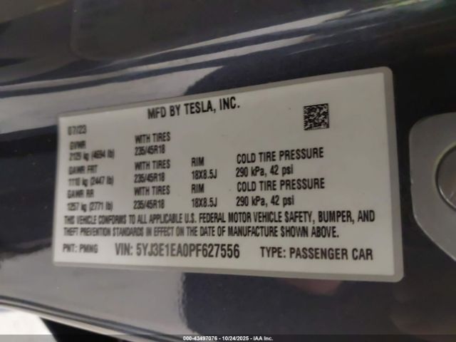 2023 TESLA MODEL 3 5YJ3E1EA0PF627556 Photo 8