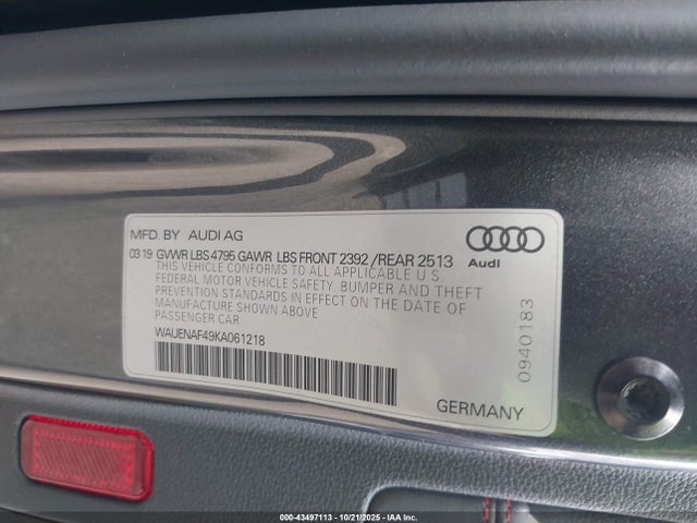 2019 AUDI A4 WAUENAF49KA061218 Photo 8