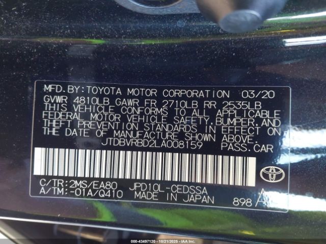 2020 TOYOTA MIRAI JTDBVRBD2LA008159 Photo 8