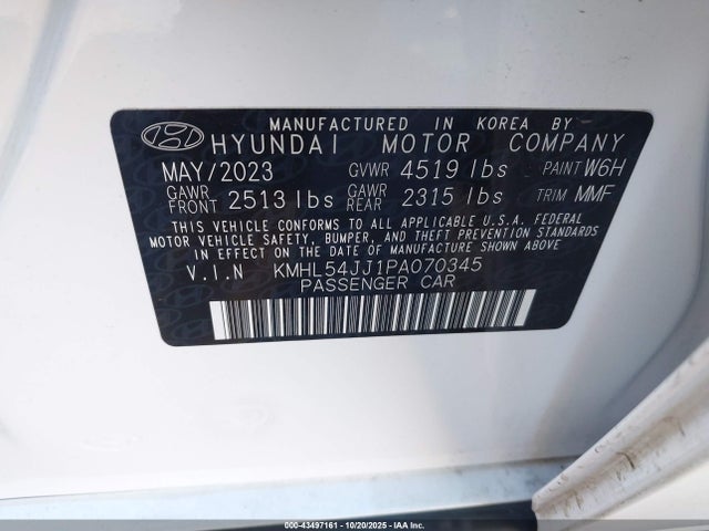 2023 HYUNDAI SONATA HYBRID KMHL54JJ1PA070345 Photo 8