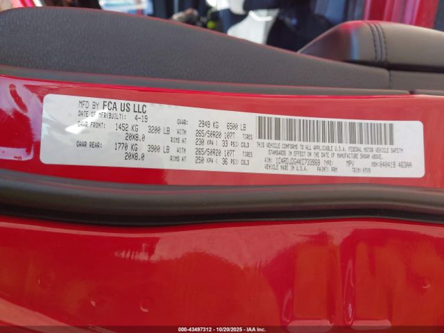 2019 DODGE DURANGO 1C4RDJDG4KC733968 Photo 8