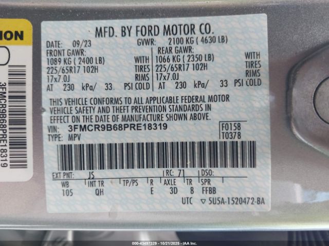 2023 FORD BRONCO SPORT 3FMCR9B68PRE18319 Photo 8