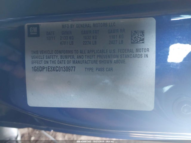 2012 CADILLAC CTS 1G6DP1E3XC0130977 Photo 8