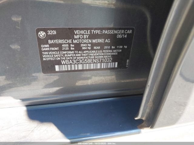 2014 BMW 320I WBA3C3G58ENS71032 Photo 8