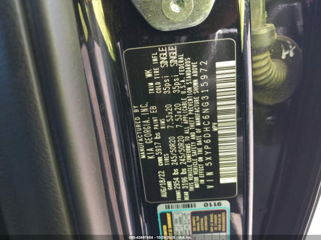 2022 KIA TELLURIDE 5XYP6DHC6NG315972 Photo 8