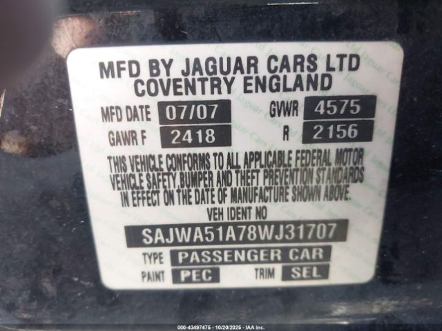 2008 JAGUAR X-TYPE SAJWA51A78WJ31707 Photo 8