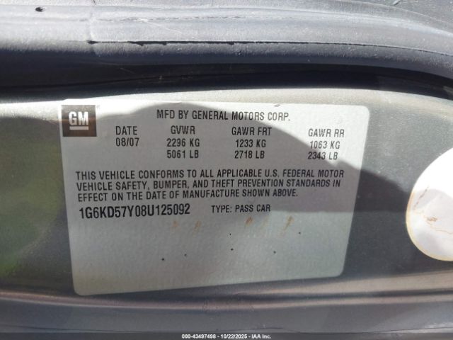 2008 CADILLAC DTS 1G6KD57Y08U125092 Photo 8