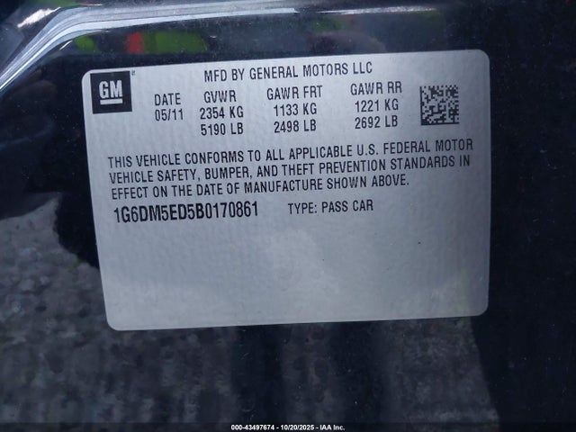 2011 CADILLAC CTS 1G6DM5ED5B0170861 Photo 8