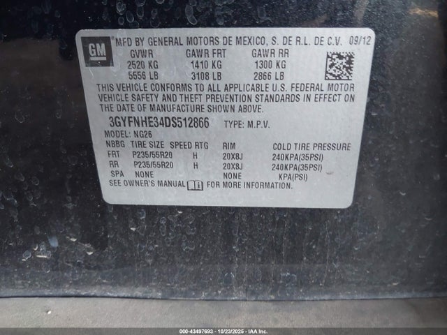 2013 CADILLAC SRX 3GYFNHE34DS512866 Photo 8