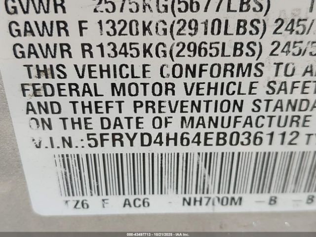 2014 ACURA MDX 5FRYD4H64EB036112 Photo 8