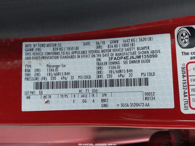 2018 FORD FIESTA 3FADP4EJ6JM135090 Photo 8