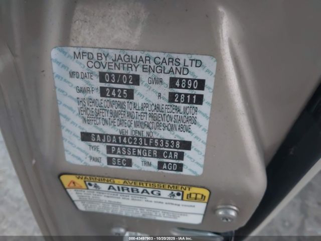 2003 JAGUAR XJ SAJDA14C23LF53538 Photo 8