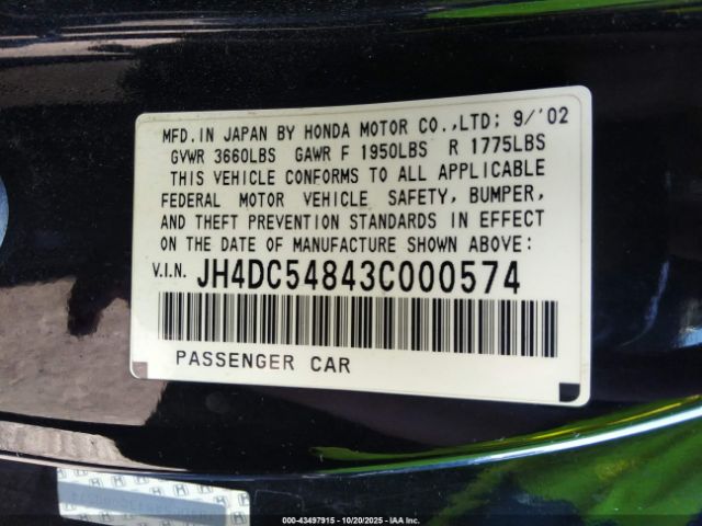 2003 ACURA RSX JH4DC54843C000574 Photo 8