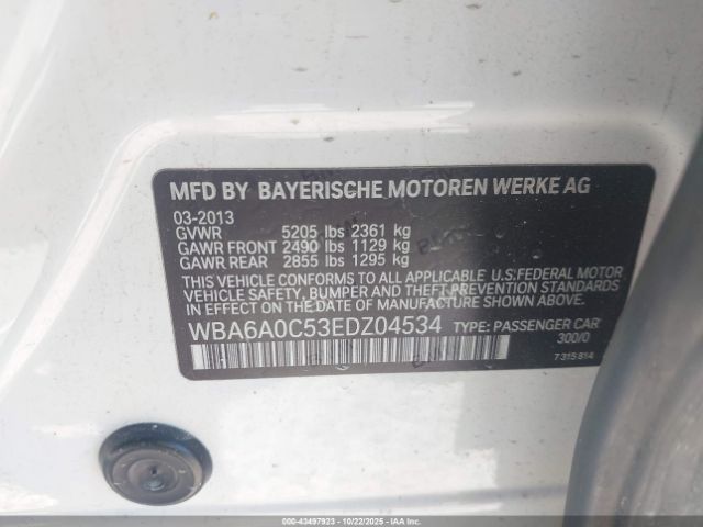 2014 BMW 640I GRAN COUPE WBA6A0C53EDZ04534 Photo 8