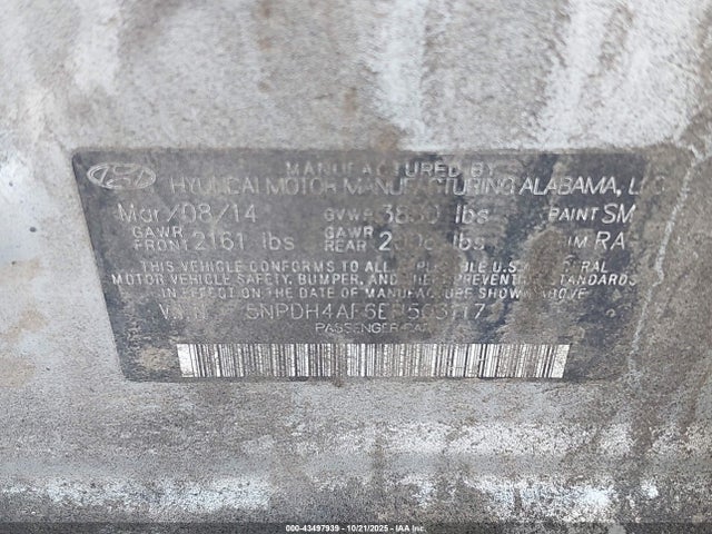 Hyundai Elantra Limited 2014 5NPDH4AE6EH503117 Image 9