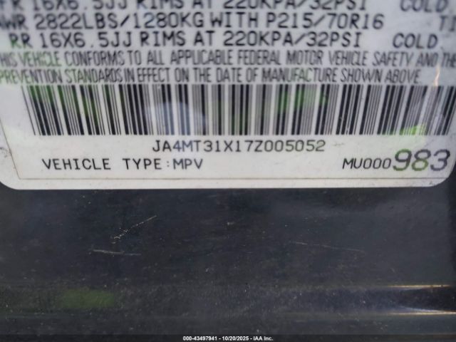 2007 MITSUBISHI OUTLANDER JA4MT31X17Z005052 Photo 8