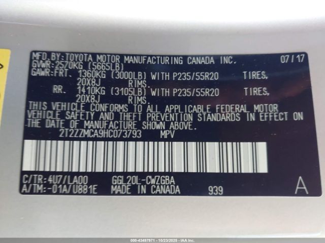 2017 LEXUS RX 350 2T2ZZMCA9HC073793 Photo 8