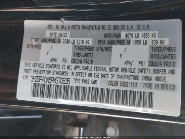 2023 MAZDA MAZDA3 3MZBPACM5PM370535 Photo 8