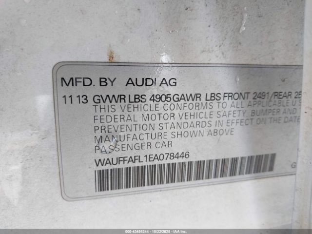 2014 AUDI A4 WAUFFAFL1EA078446 Photo 8