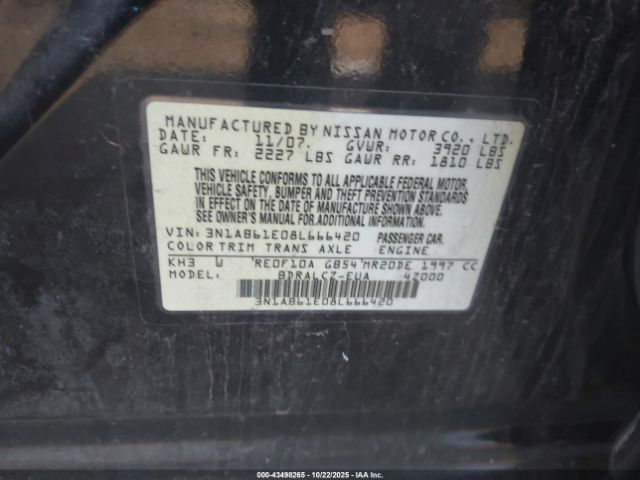2008 NISSAN SENTRA 3N1AB61E08L666420 Photo 8