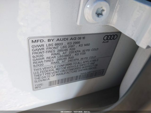 2017 AUDI Q7 WA1LABF71HD026759 Photo 8