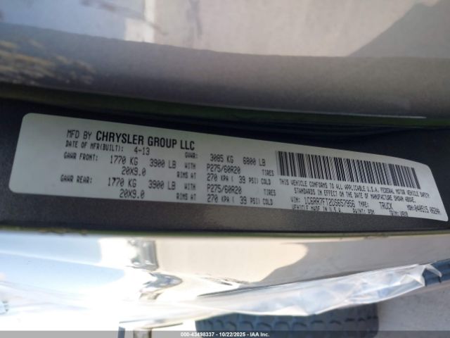 2013 RAM 1500 1C6RR7FT2DS657956 Photo 8