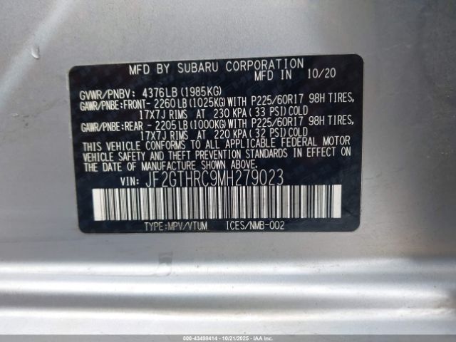 2021 SUBARU CROSSTREK JF2GTHRC9MH279023 Photo 8