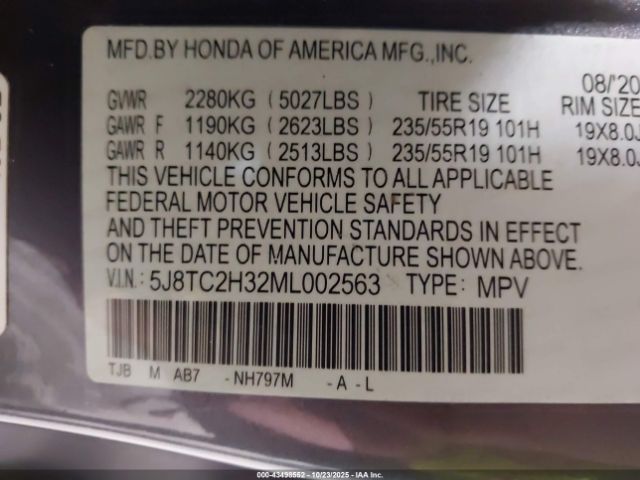 2021 ACURA RDX 5J8TC2H32ML002563 Photo 8