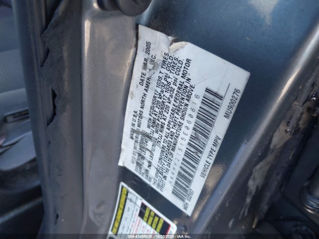 2005 MITSUBISHI ENDEAVOR 4A4MM21S15E060616 Photo 8