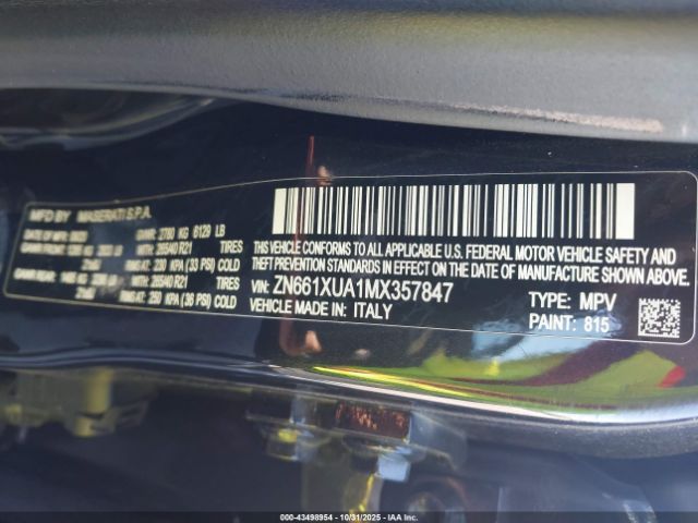 2021 MASERATI LEVANTE ZN661XUA1MX357847 Photo 8