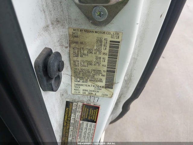 1N6BD0CT6JN742648 Nissan FRONTIER S