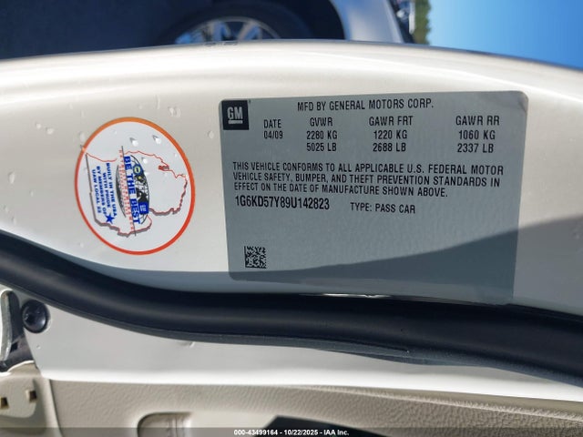 2009 CADILLAC DTS 1G6KD57Y89U142823 Photo 8