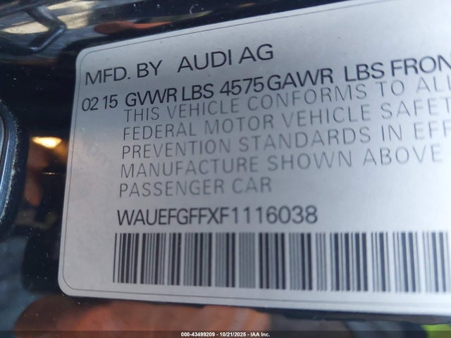2015 AUDI A3 WAUEFGFFXF1116038 Photo 8