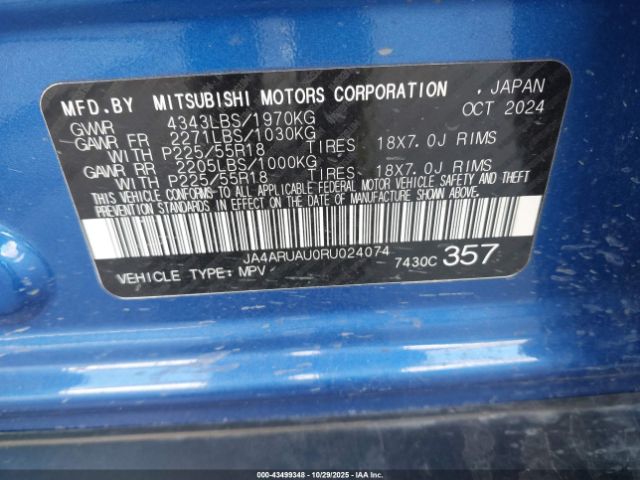2024 MITSUBISHI OUTLANDER SPORT JA4ARUAU0RU024074 Photo 8