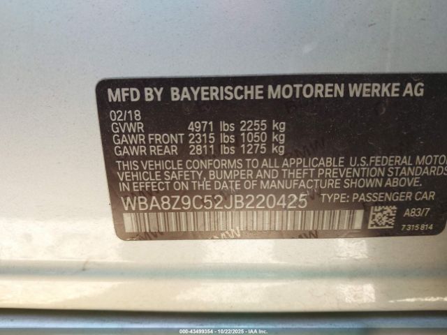 2018 BMW 330I GRAN TURISMO WBA8Z9C52JB220425 Photo 8