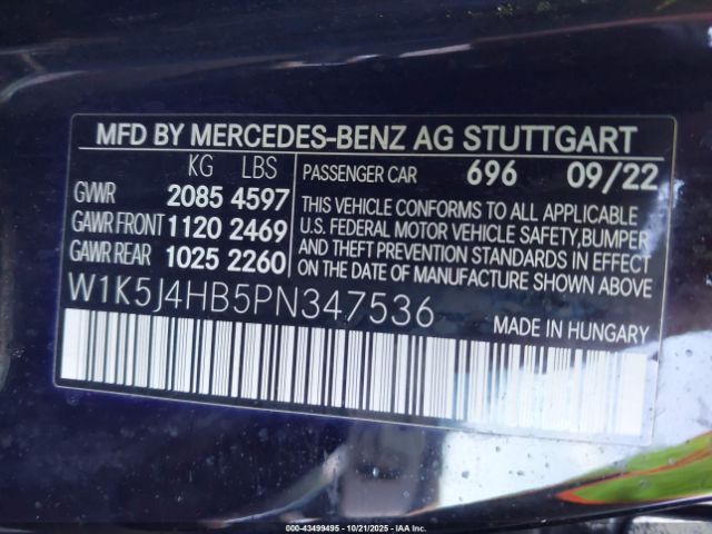 2023 MERCEDES-BENZ CLA 250 COUPE W1K5J4HB5PN347536 Photo 8